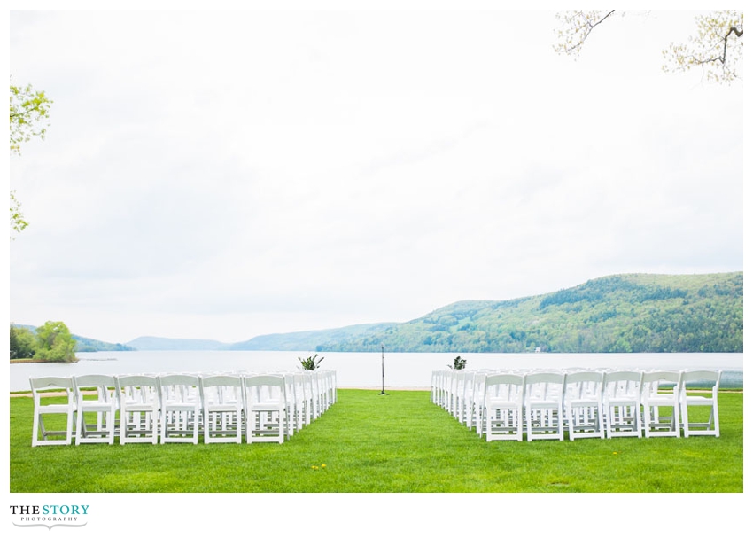 lakeside wedding ceremony in Cooperstown, NY