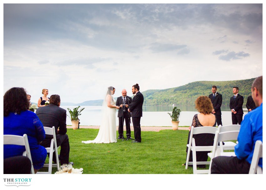 Otsego lake wedding ceremony in Cooperstown, NY