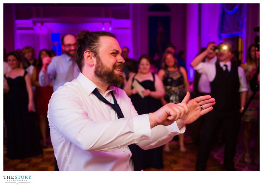 groom dancing at Otesaga wedding