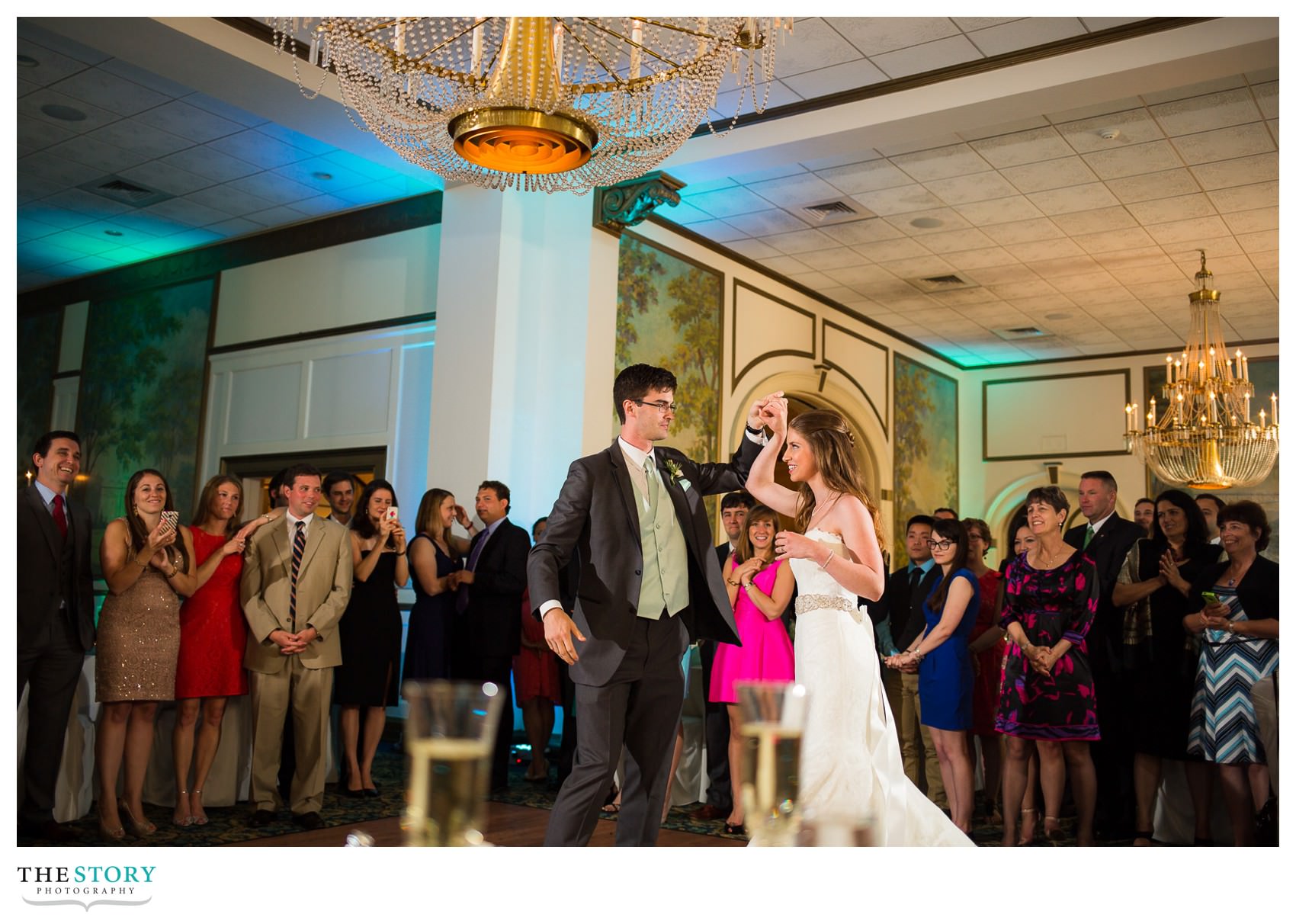 first dance at Inn on Broadway wedding reception