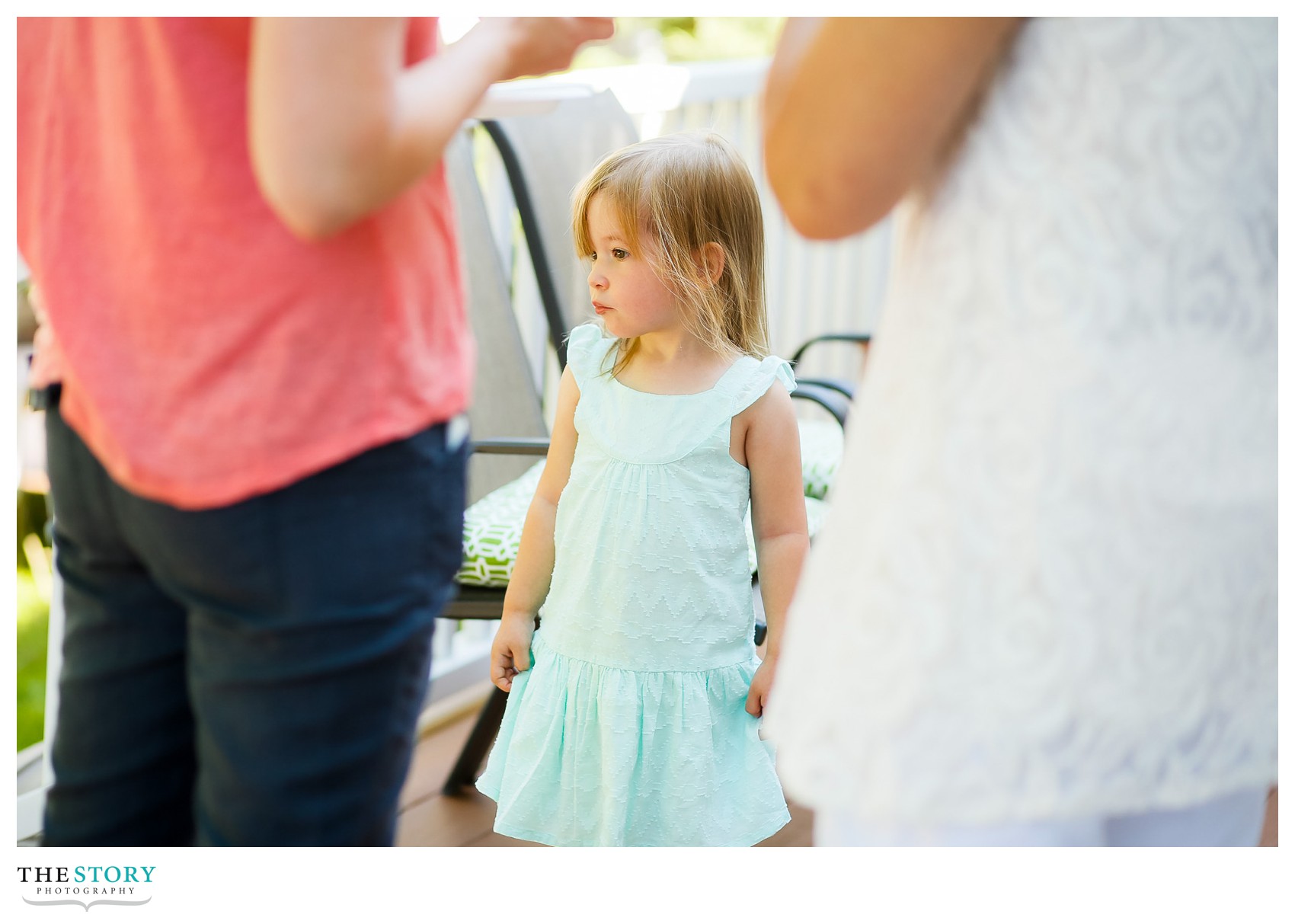 little girl at wedding day brunch