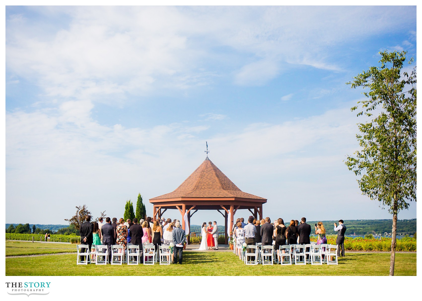 wedding ceremony outside at Anyela's