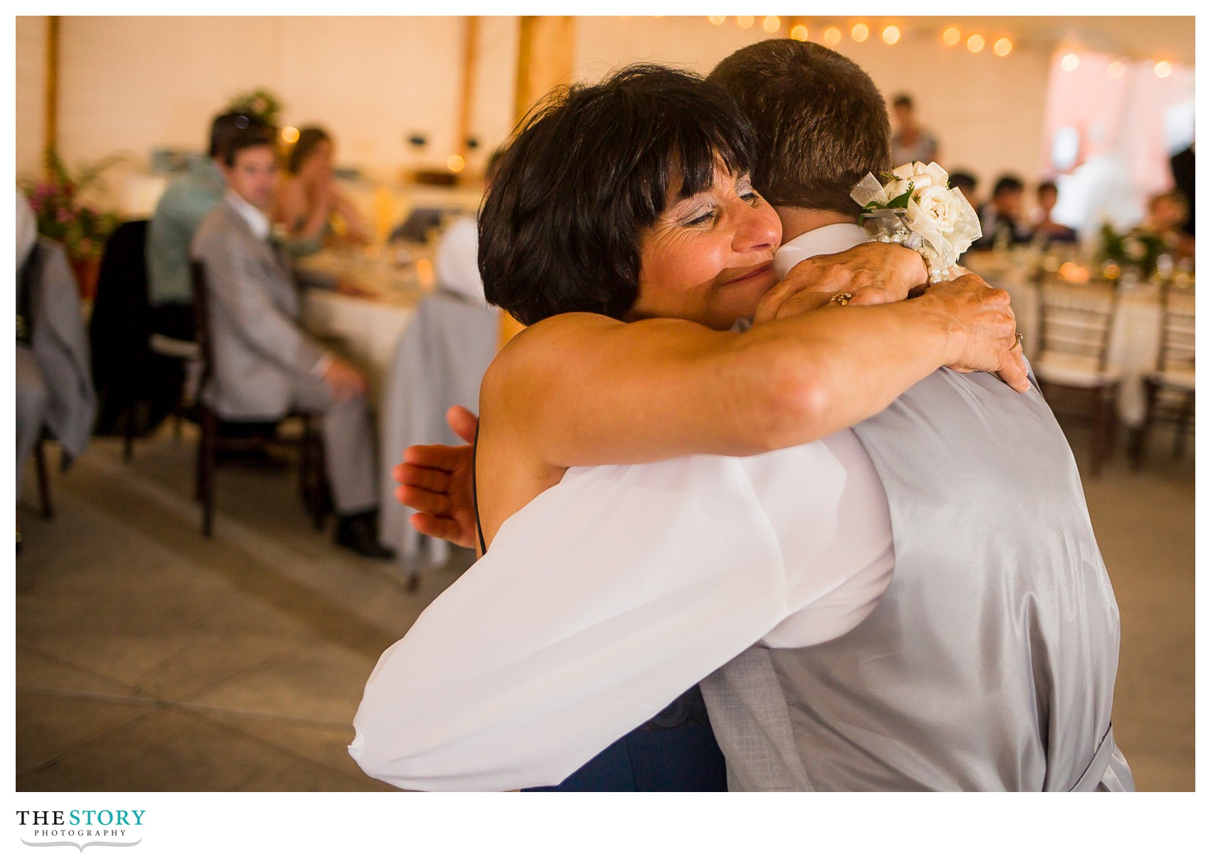 mother son dance at Skaneateles wedding reception