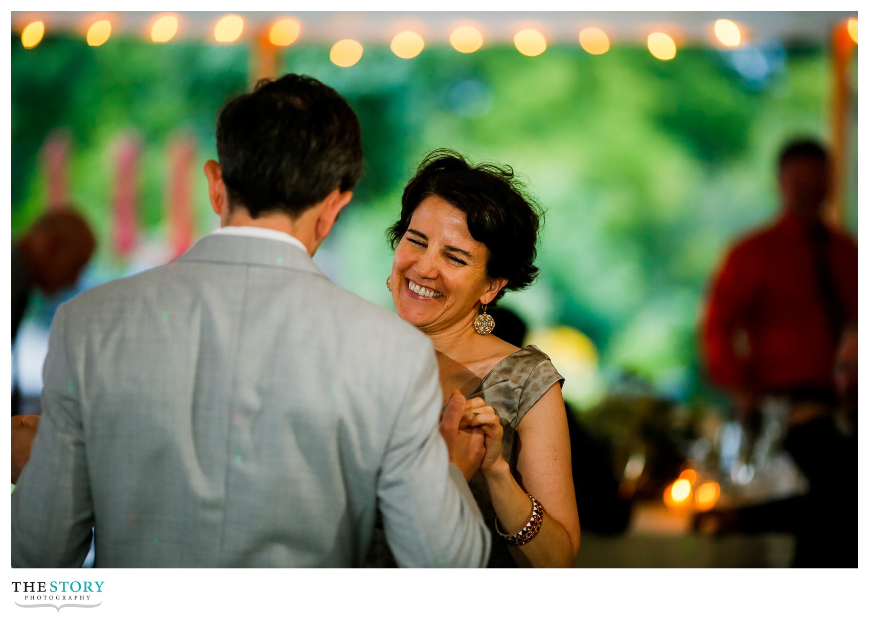 wedding guests at Anyela's wedding reception