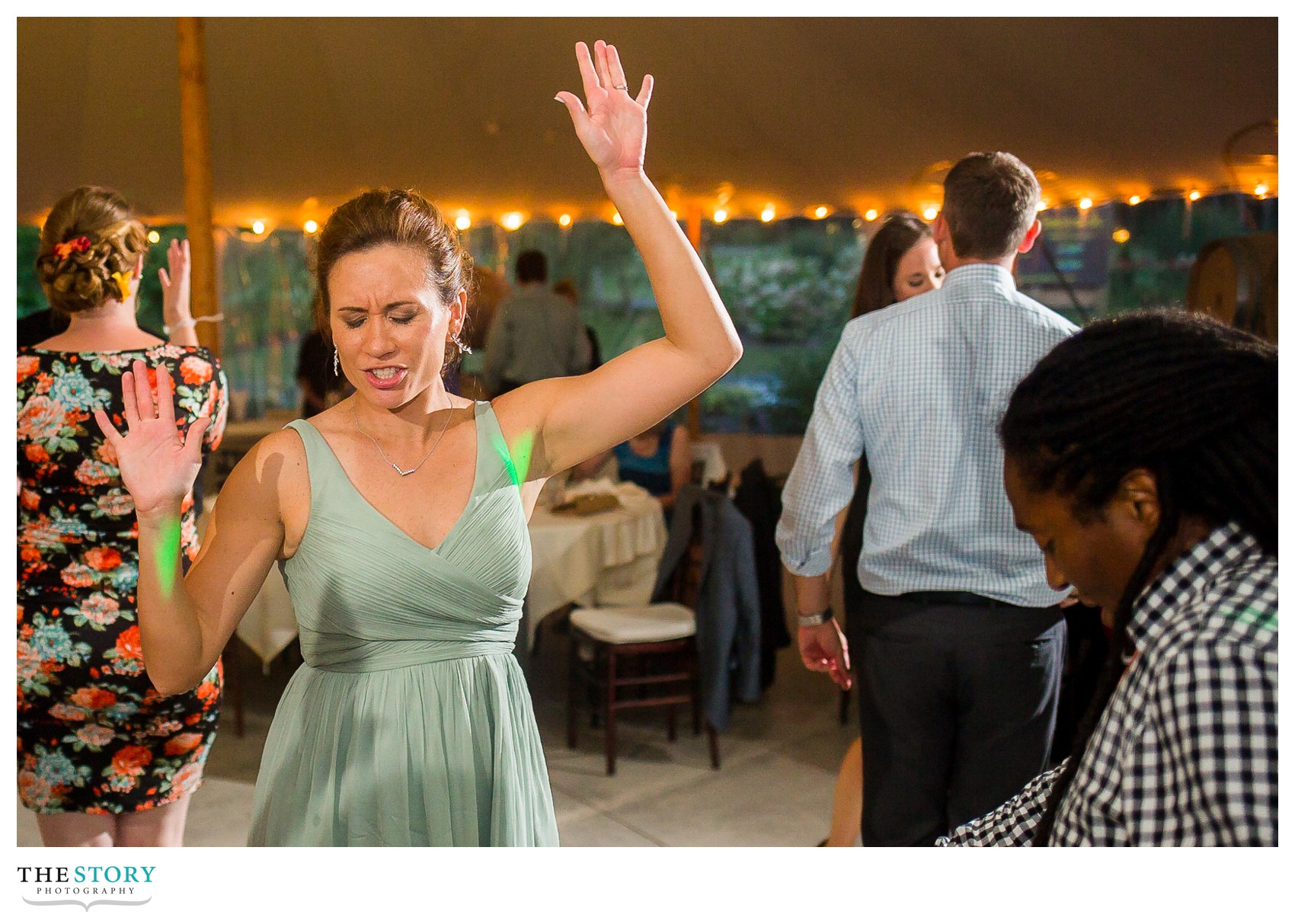 dancing at Anyela's wedding reception