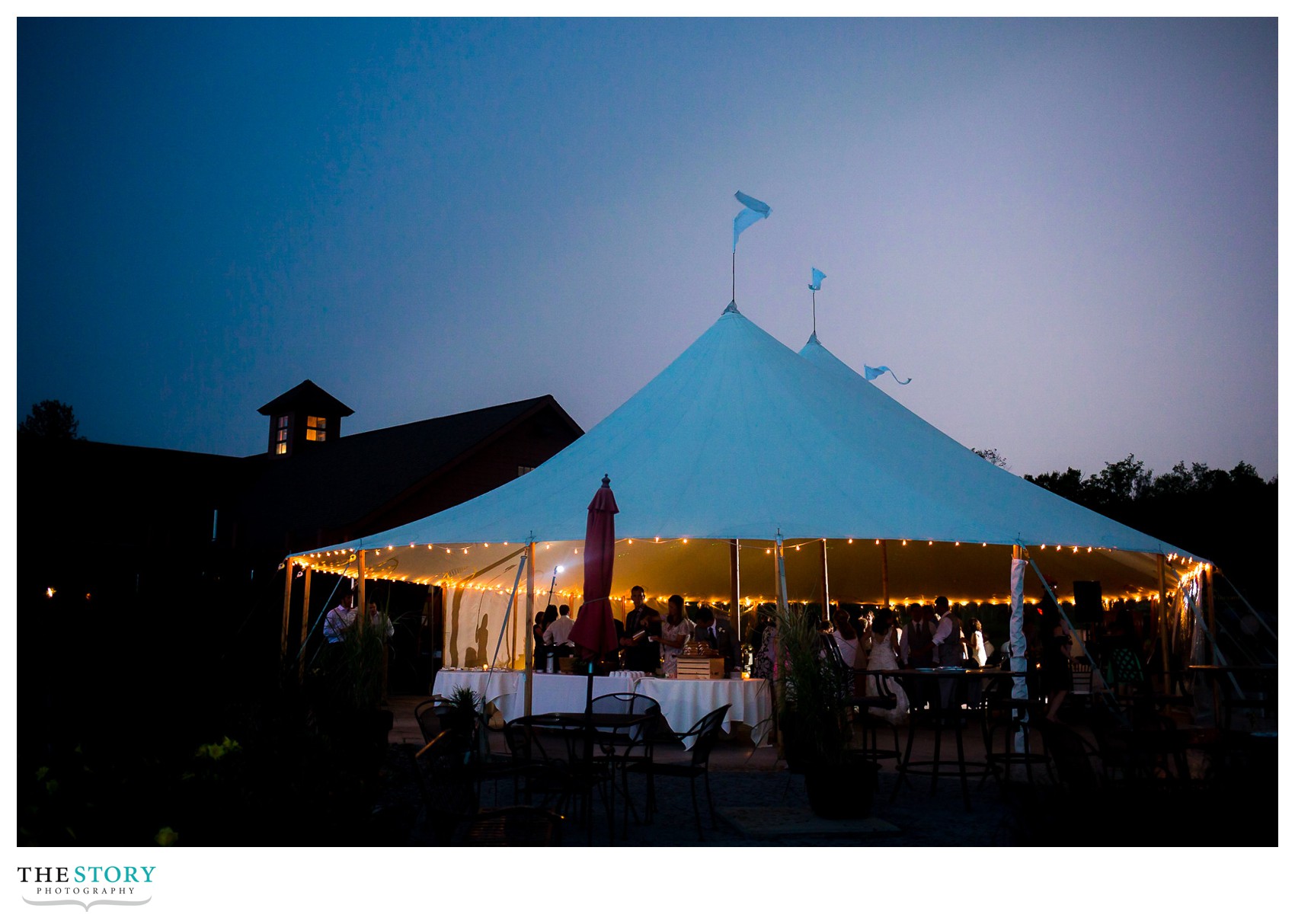 tent wedding reception at Anyela's Winery