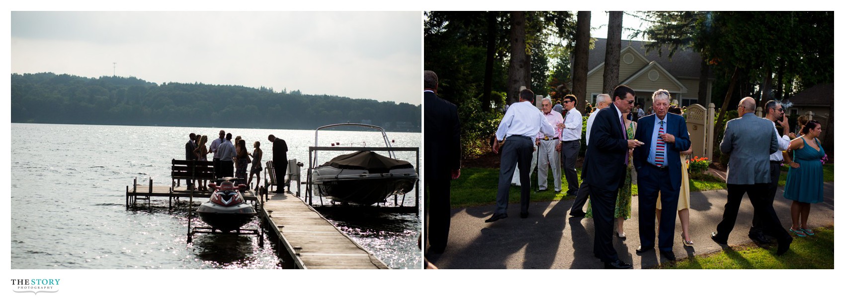 lakeside cocktail hour on cazenovia lake