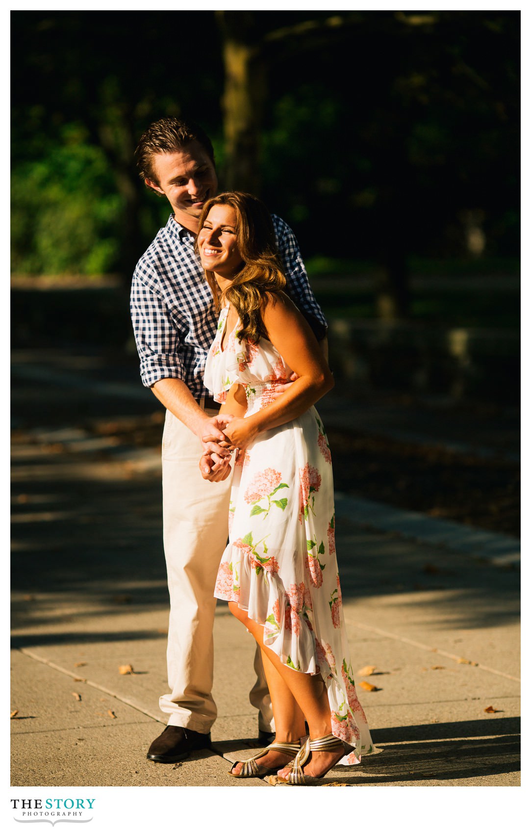 fun engagement photography at Cornell University