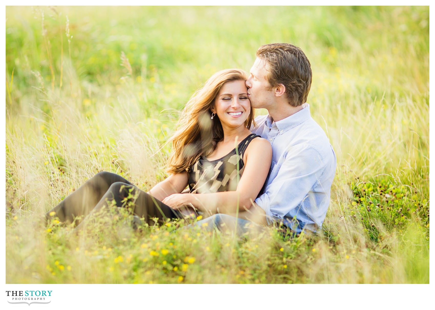 candid engagement photos at Cornell University