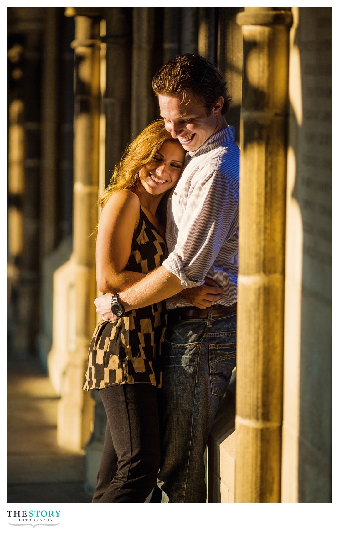 romantic engagement photos at Cornell 