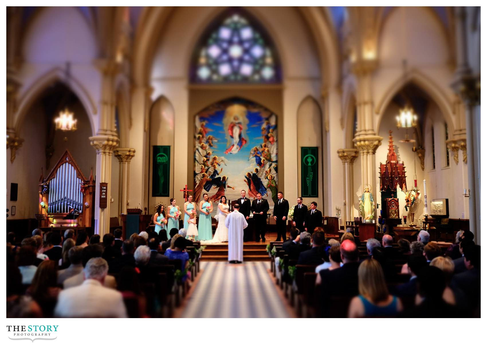 wedding ceremony at St. Mary's Auburn