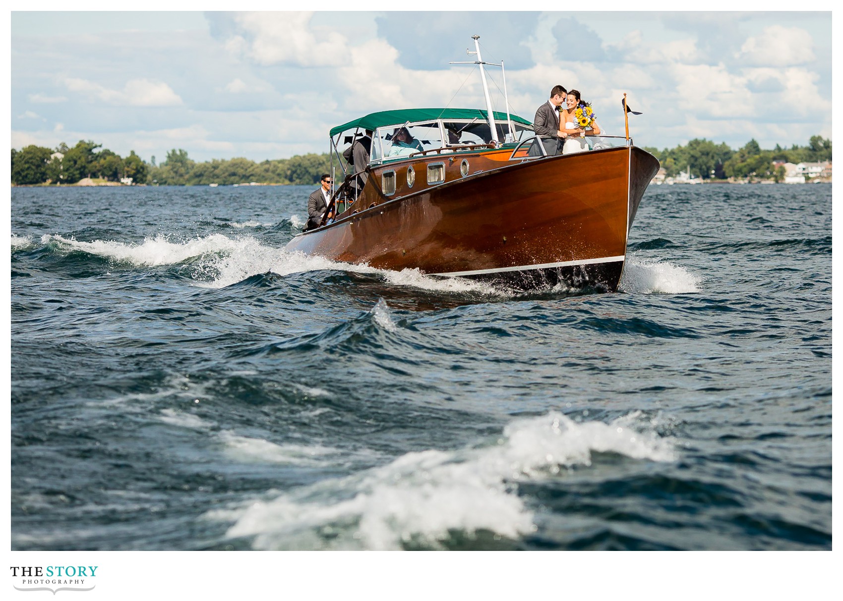 wedding photos on Zipper from Antique Boat Museum