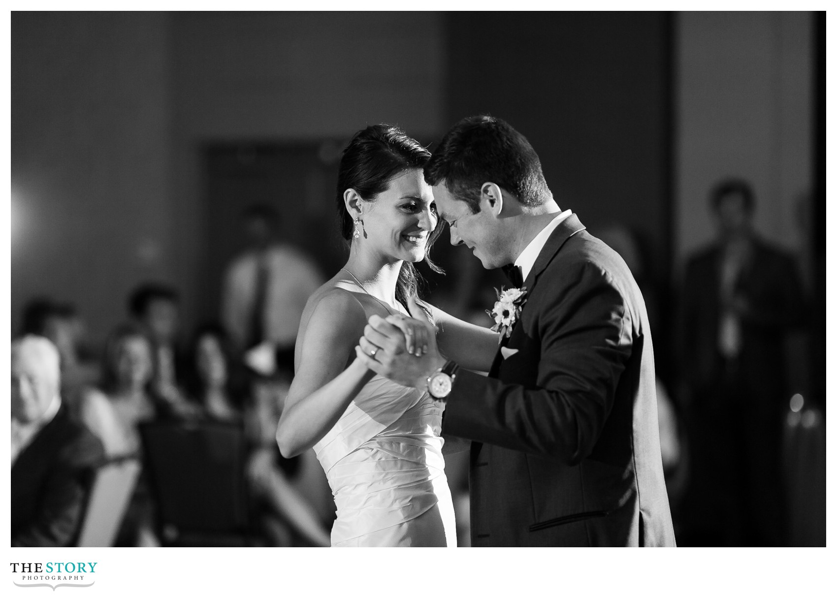 bride and groom's first dance at 1000 Islands Harbor Hotel reception