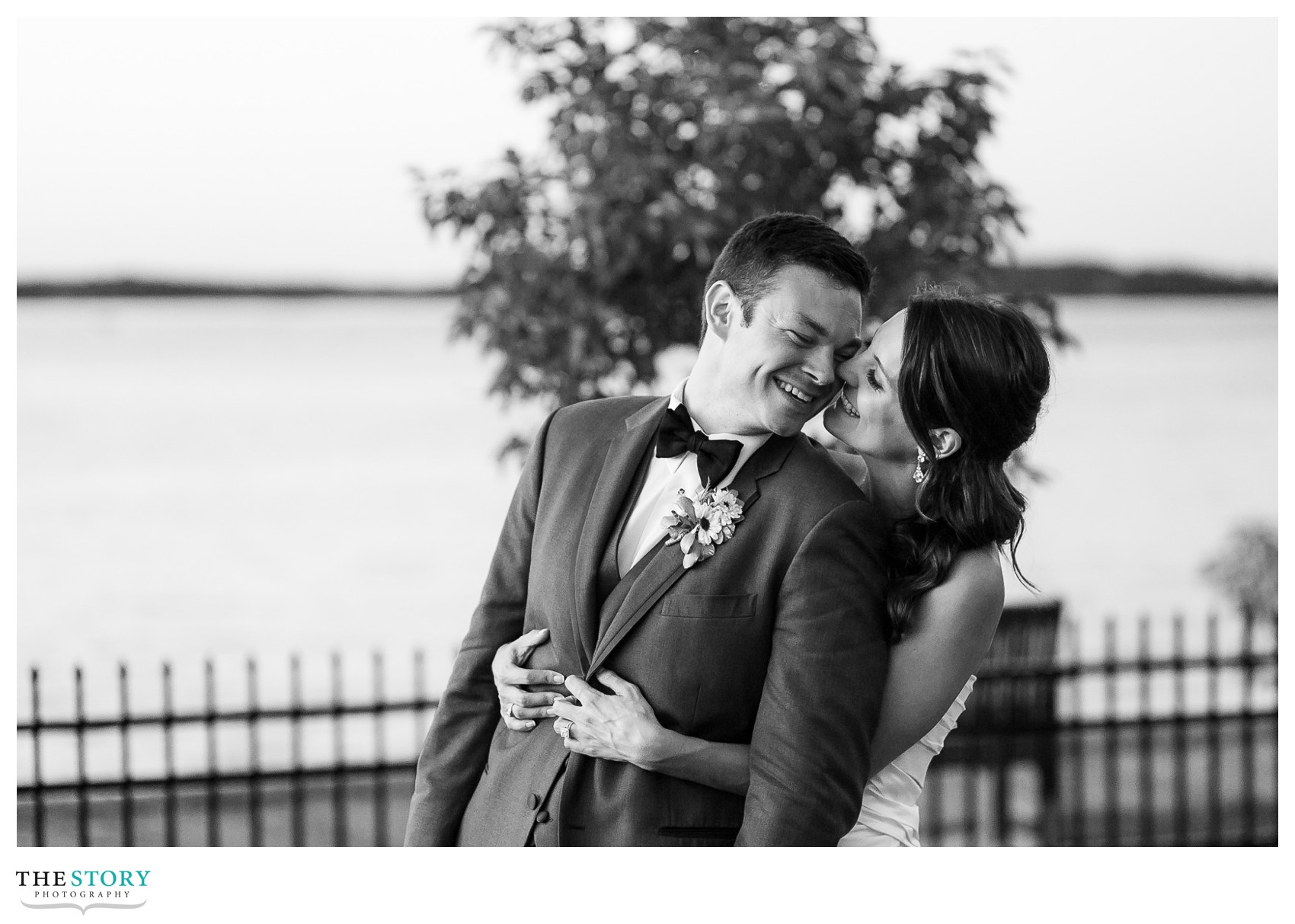 black & white wedding photography in Clayton, NY