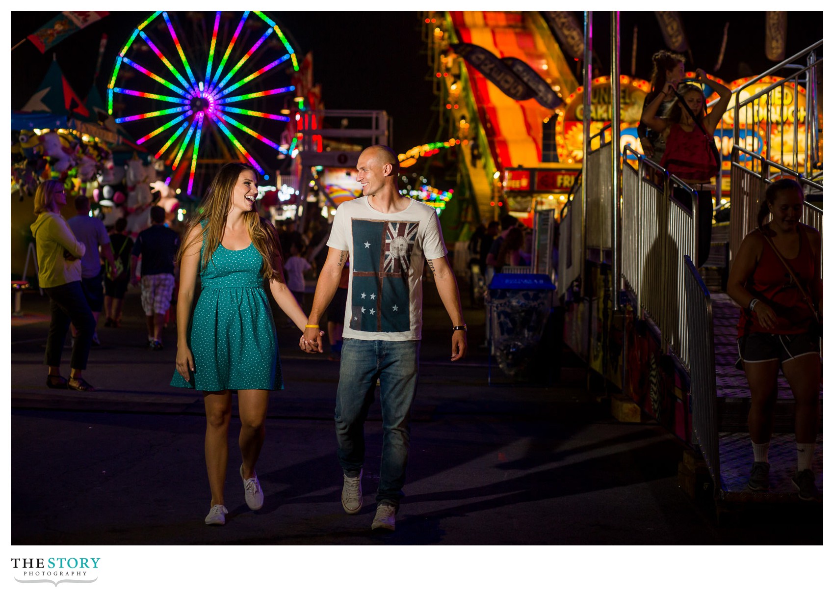 New York state fair midway engagement photography