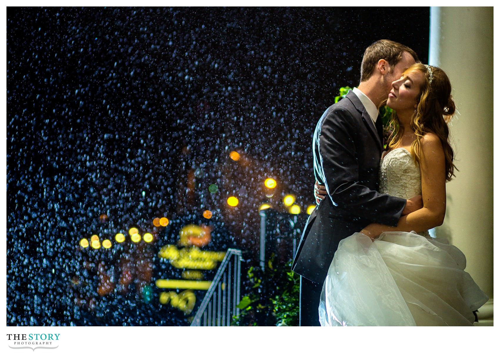 night wedding photos at genesee grande hotel