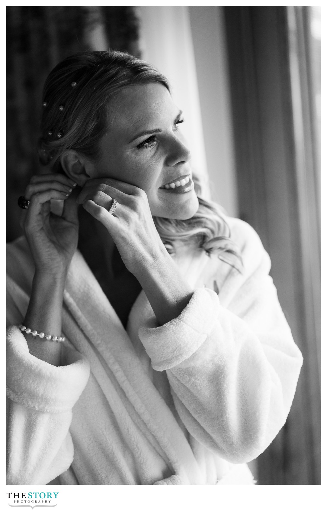 bride at mirbeau spa wedding