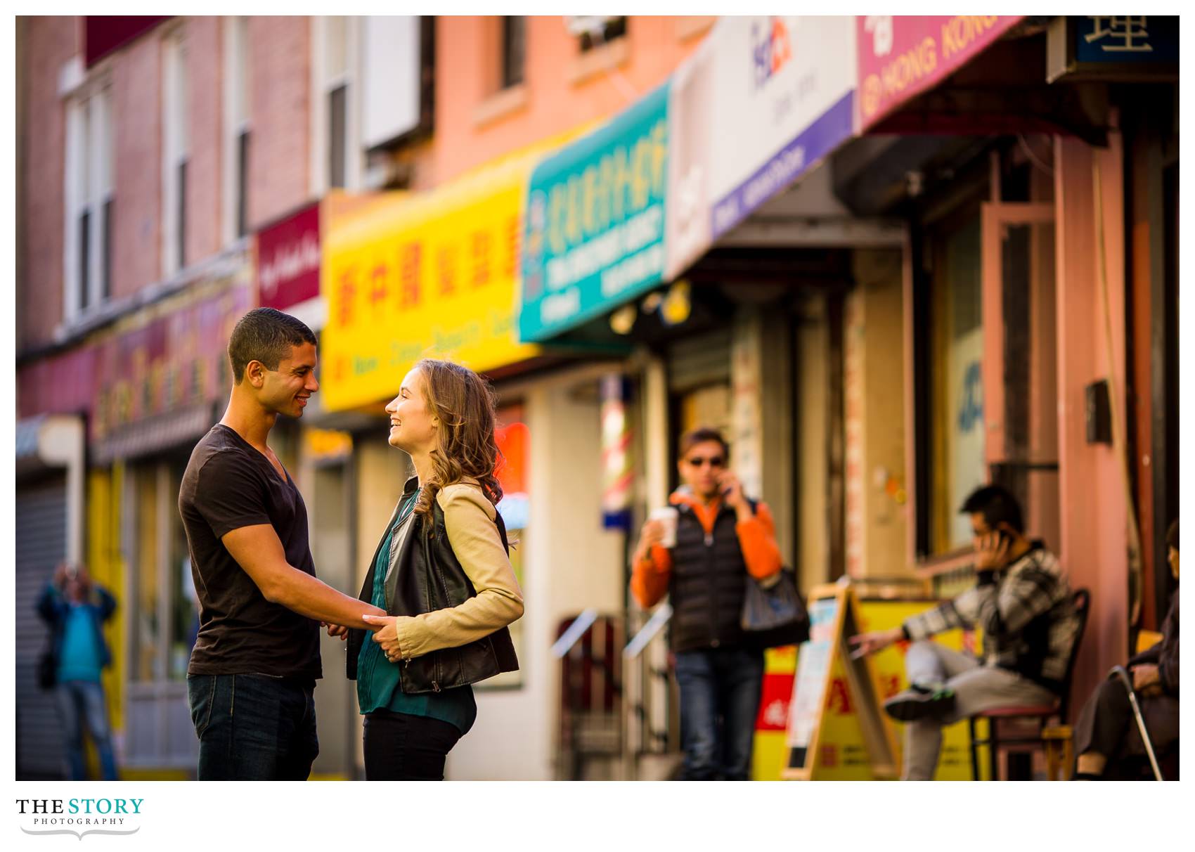 New York Chinatown engagement photos