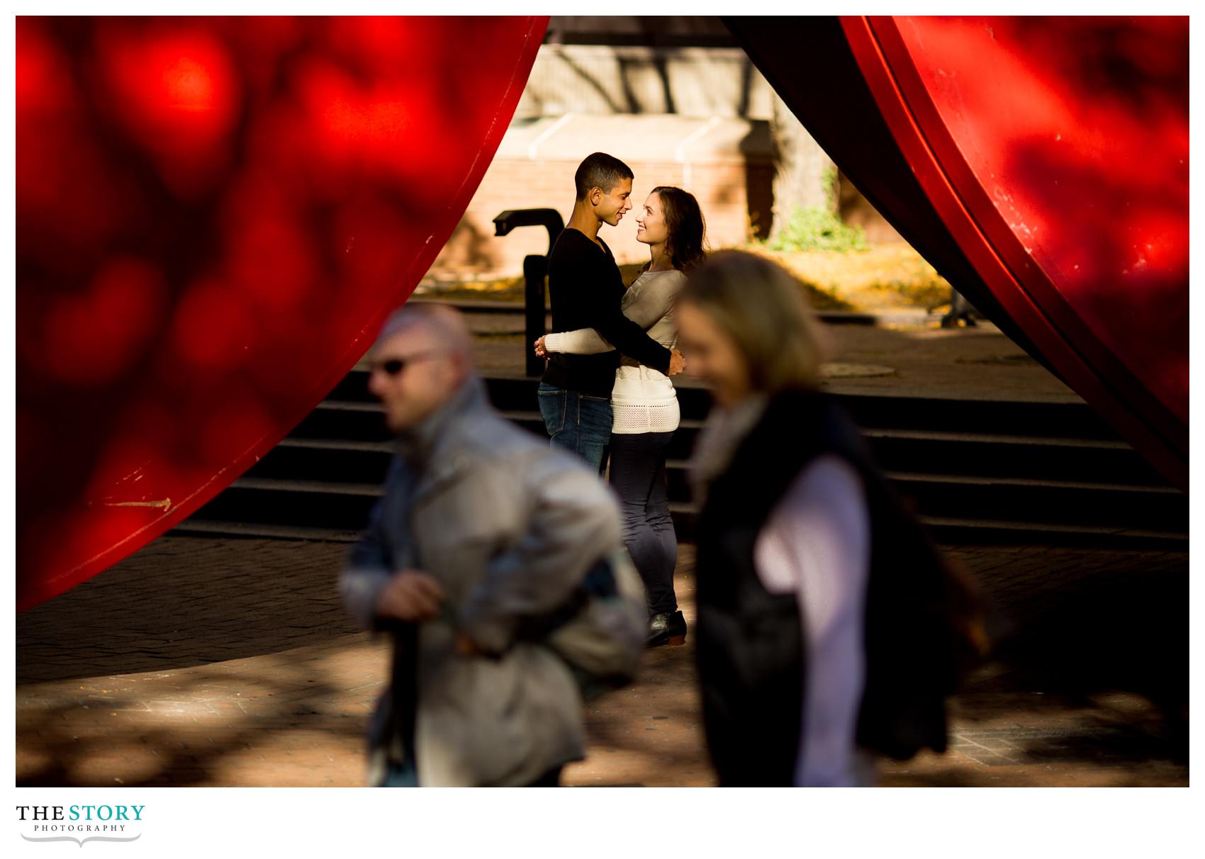 engagement photos in New York City Park