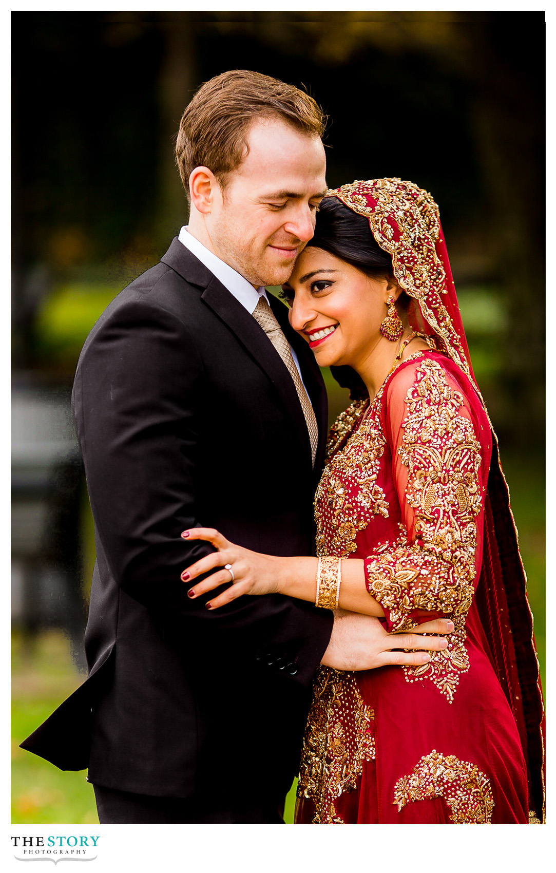 bride and groom enjoy a moment together before their Rochester wedding