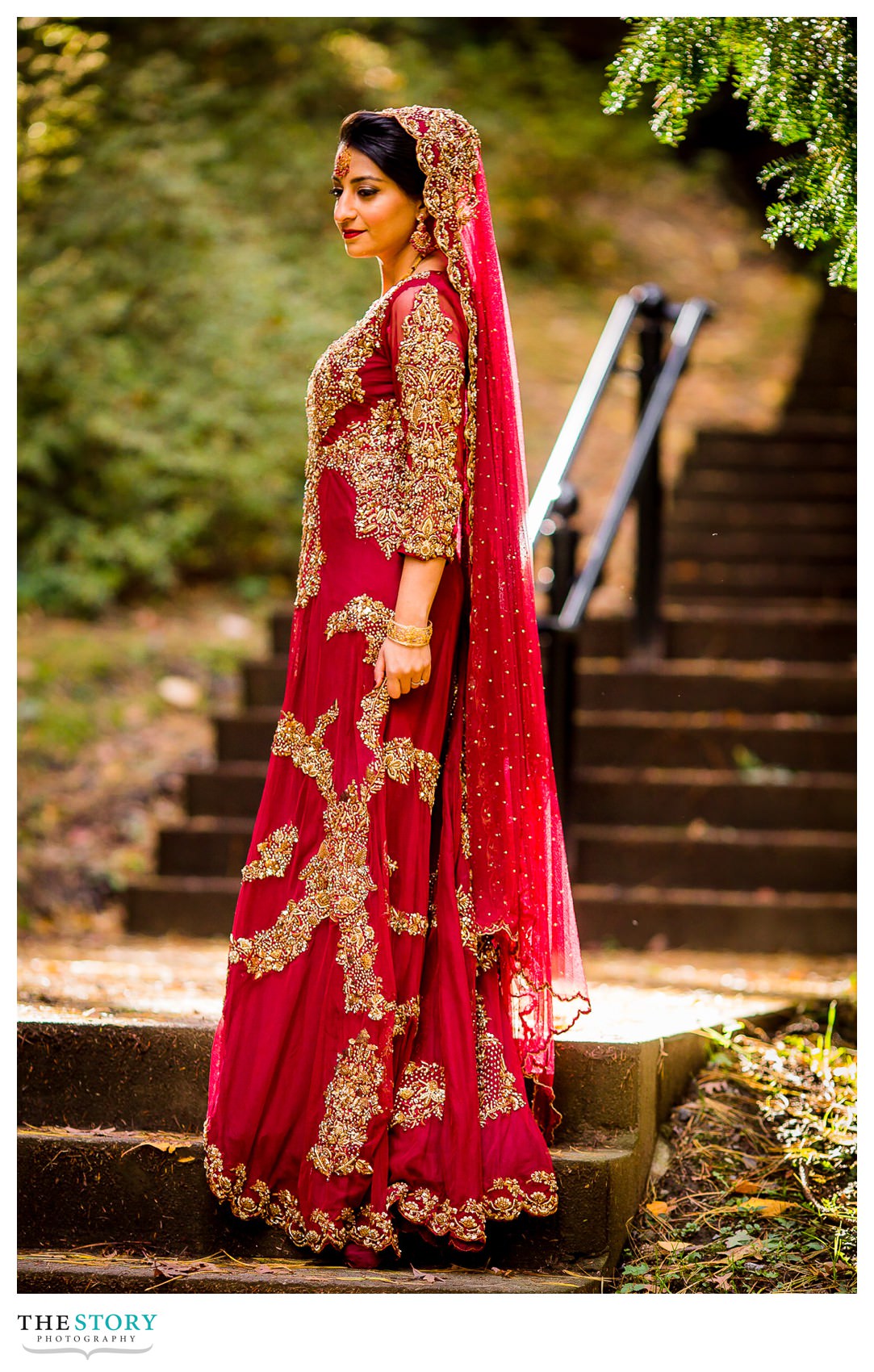 Pakistani bride portrait in Rochester, NY 