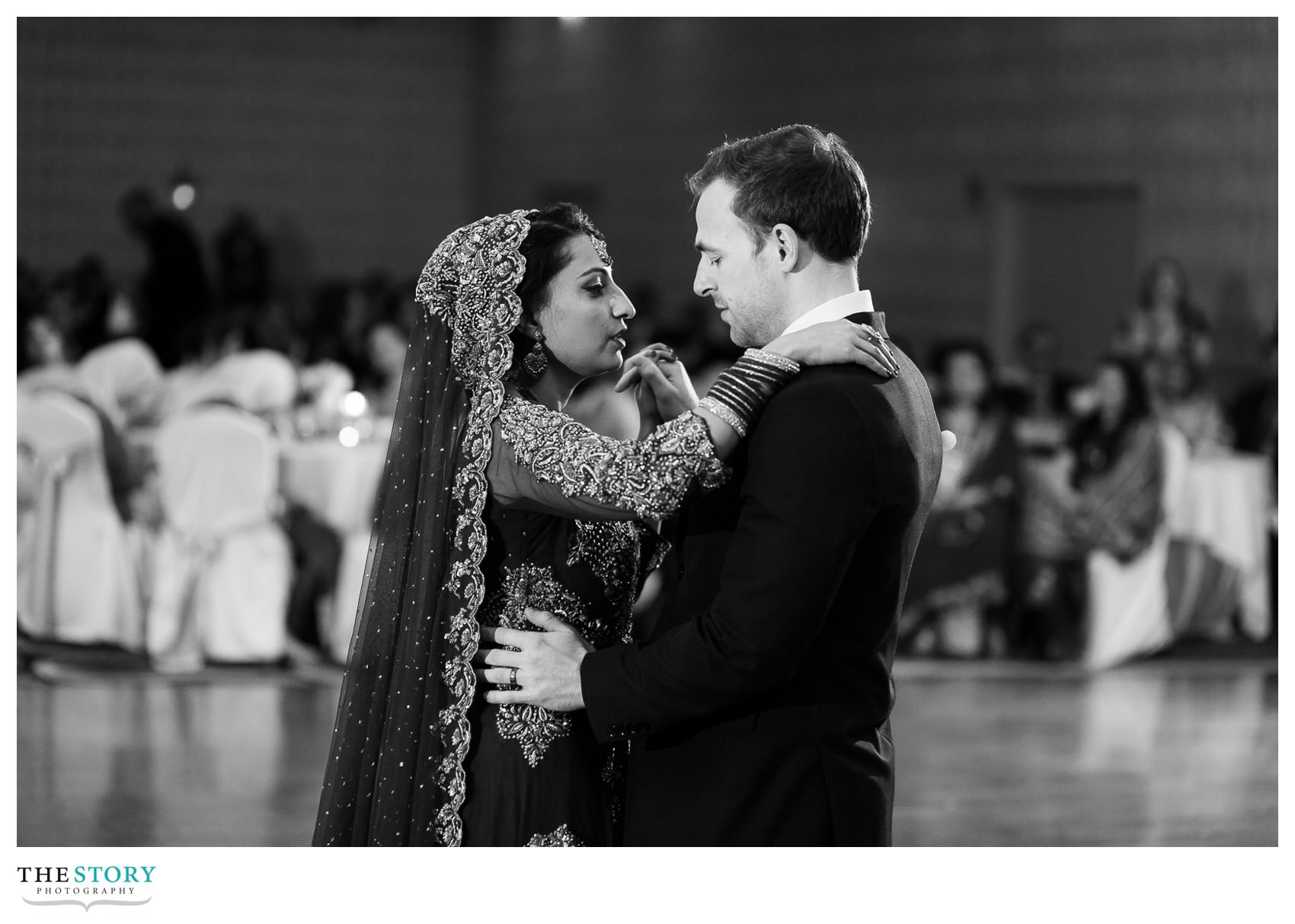 bride and groom's first dance at Rochester Radisson reception