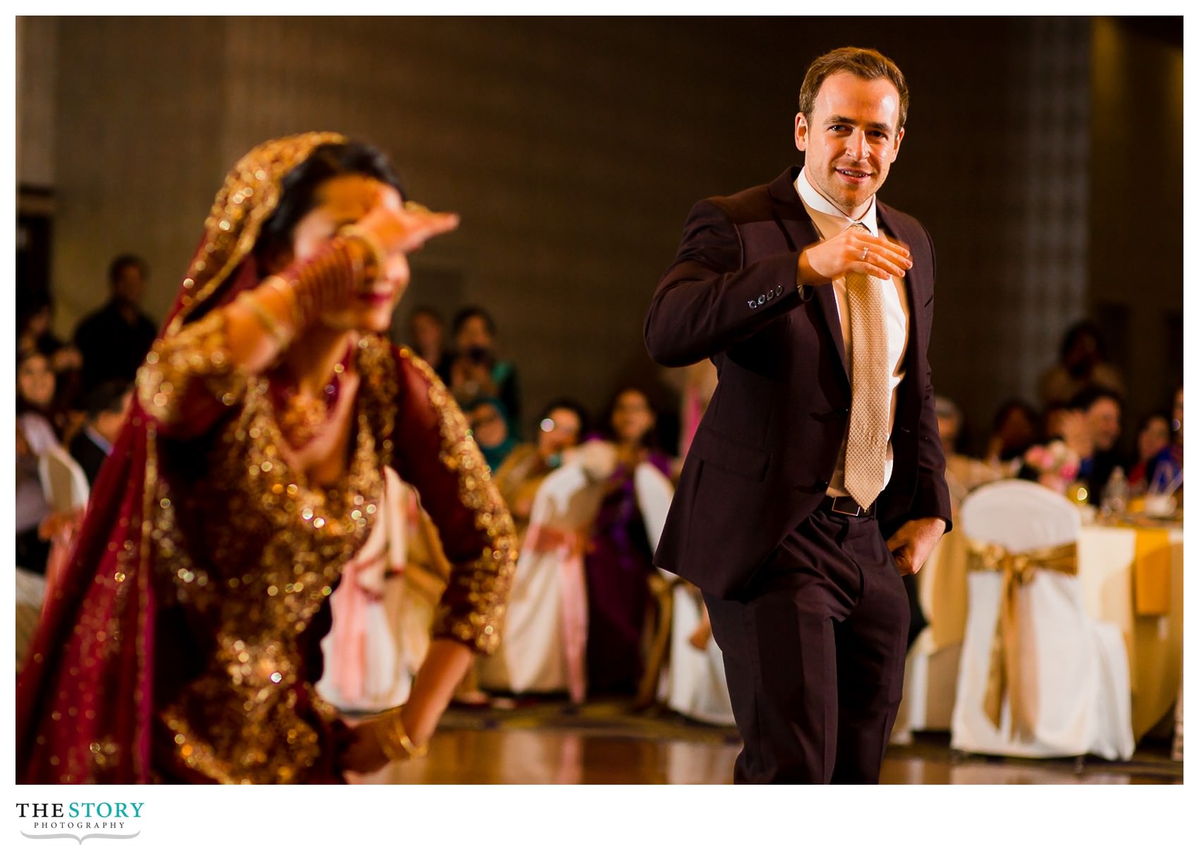 fun wedding first dance in Rochester, NY