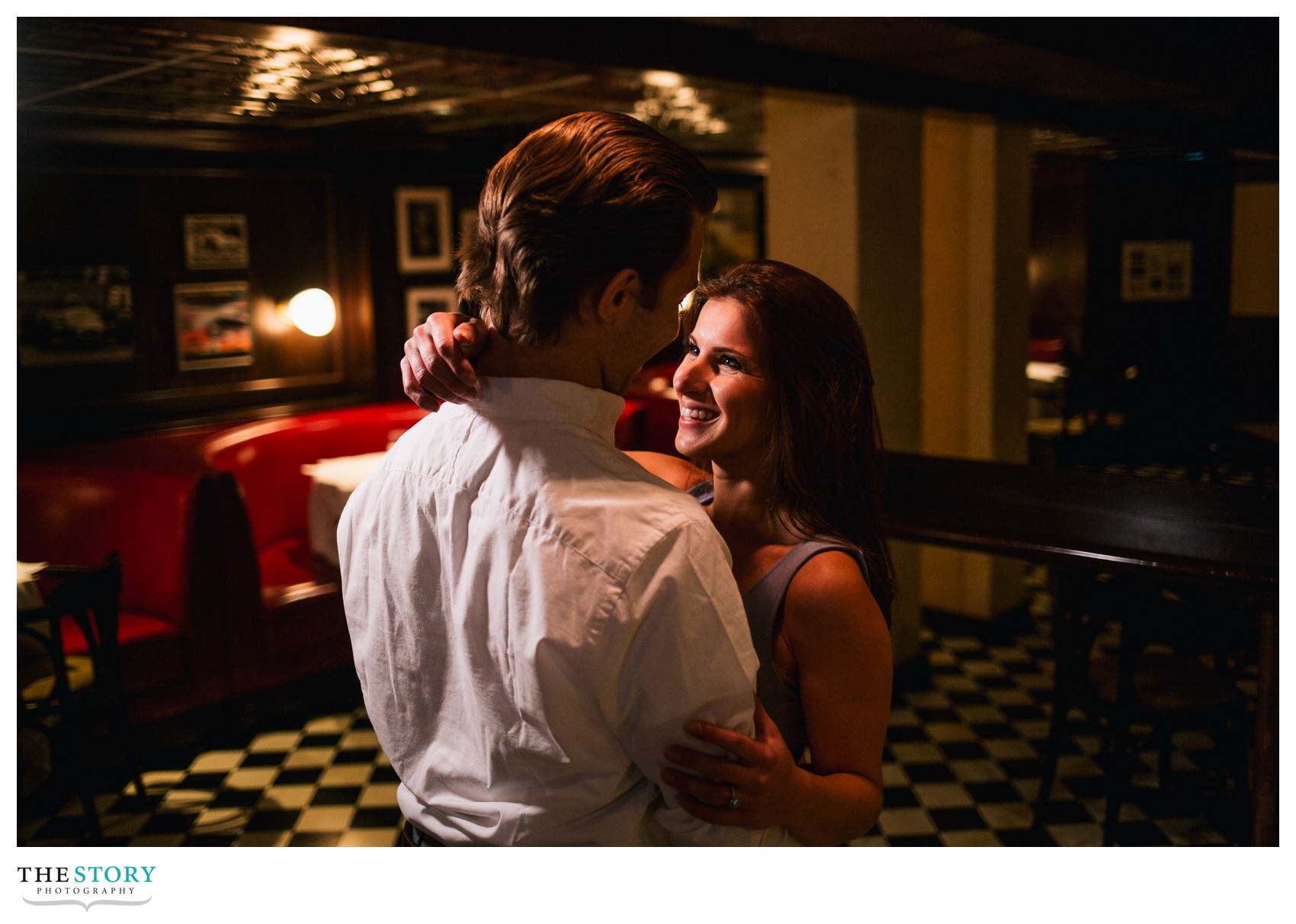 Back Bay Social Club engagement photo