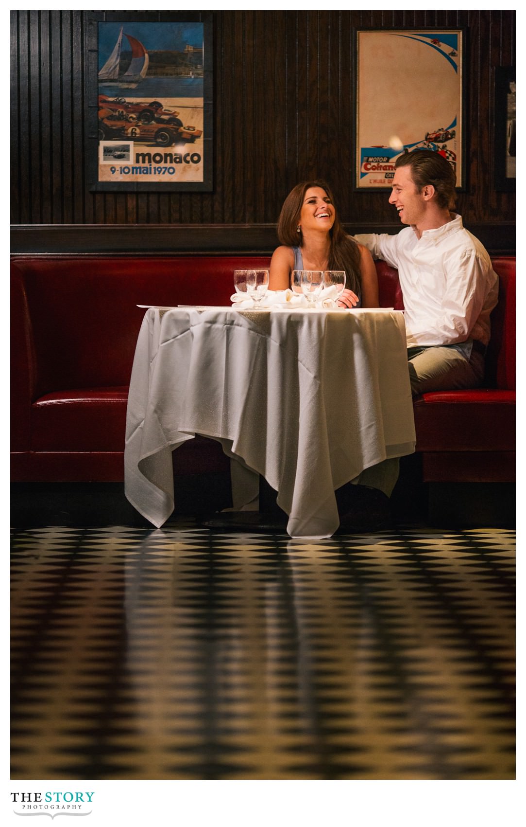 engagement photos at Back Bay Social Club