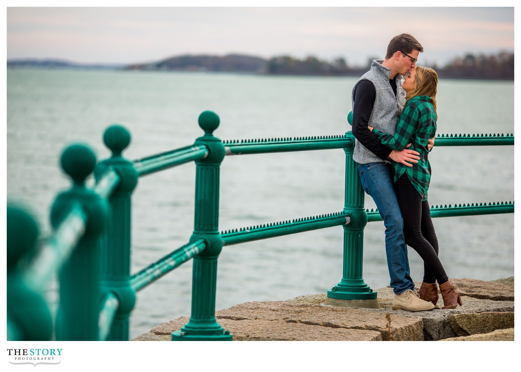 Boston Castle Island engagement photo 