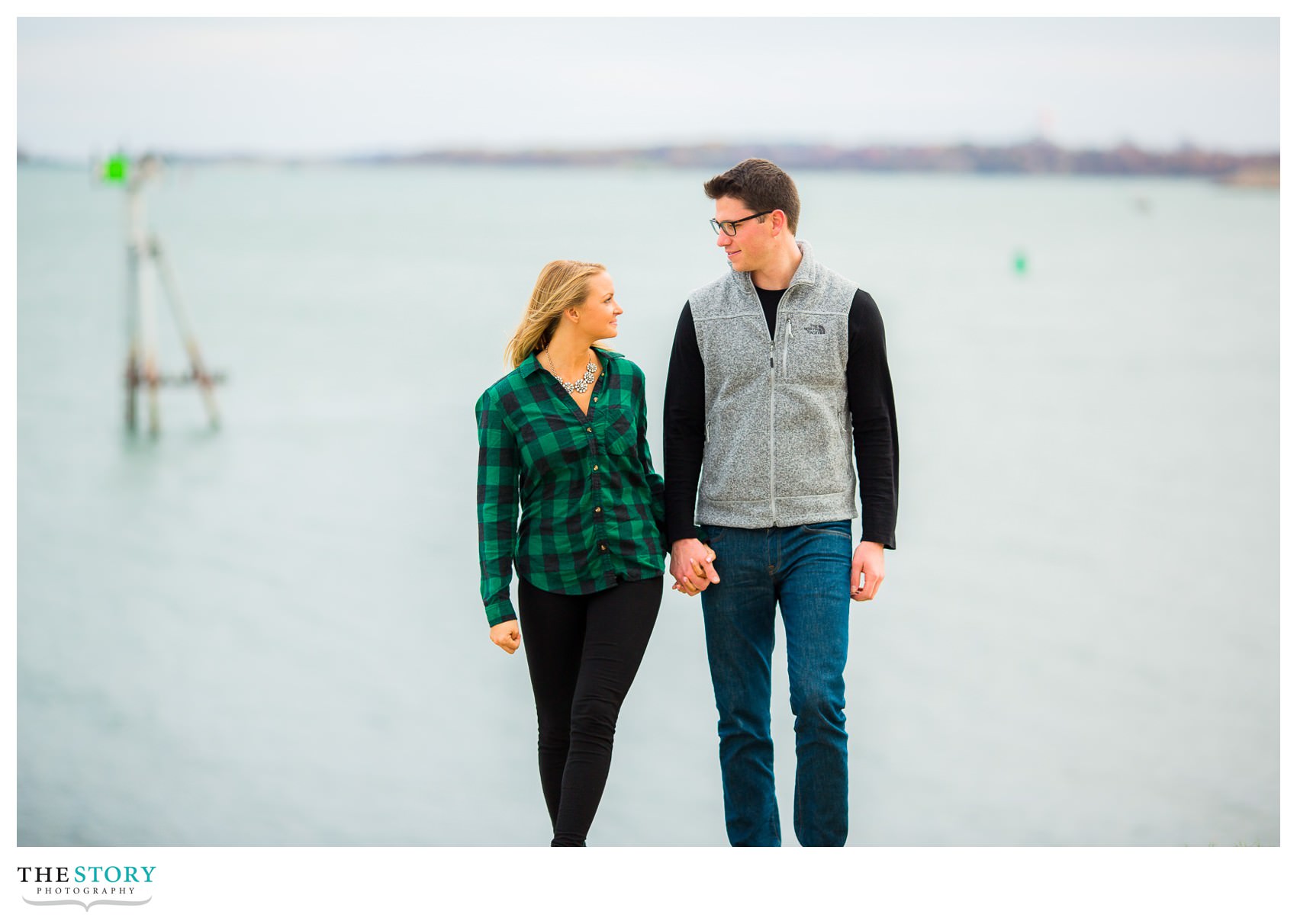 engagement photos at Castle Island in Boston