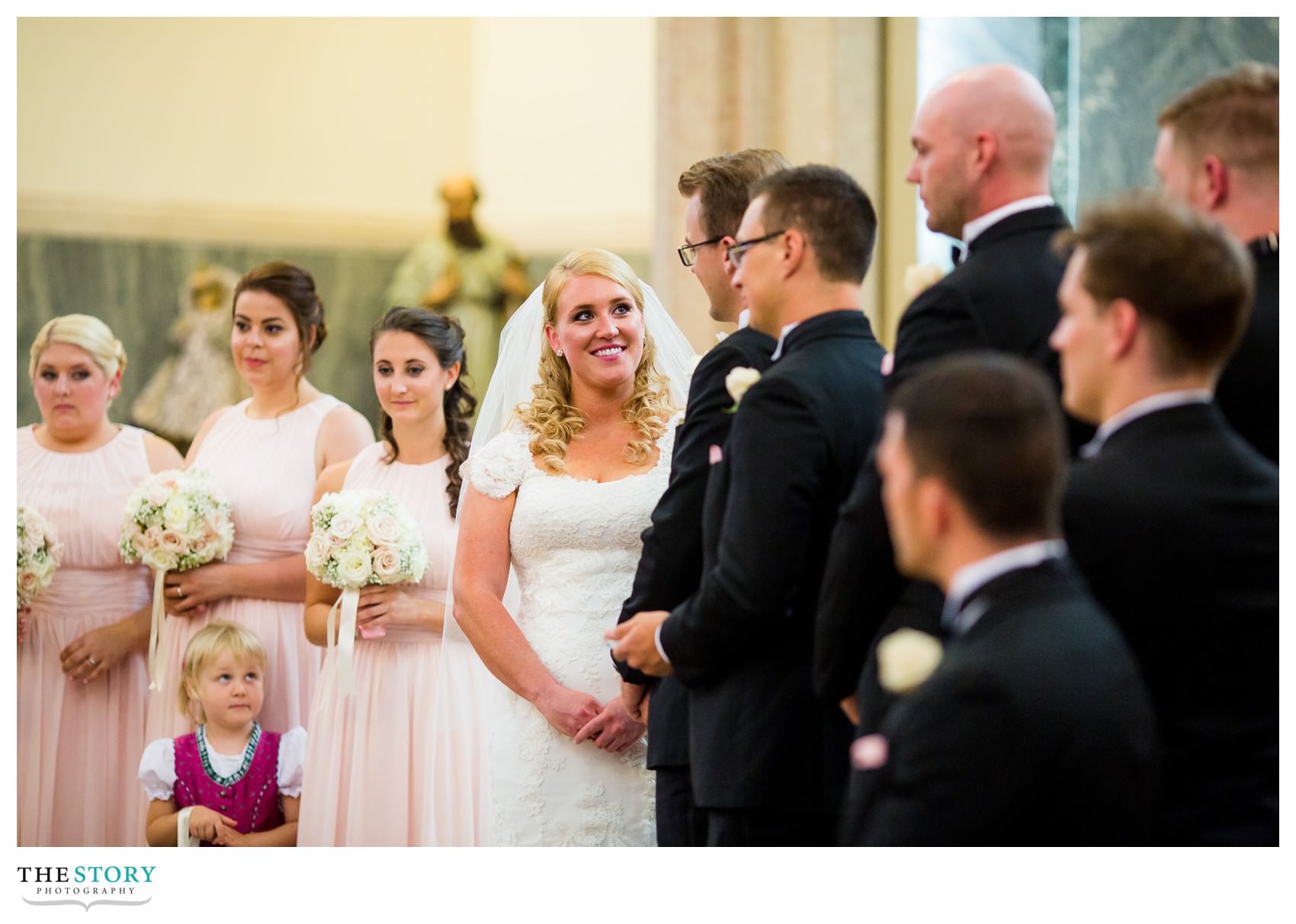 wedding ceremony at Sacred heart