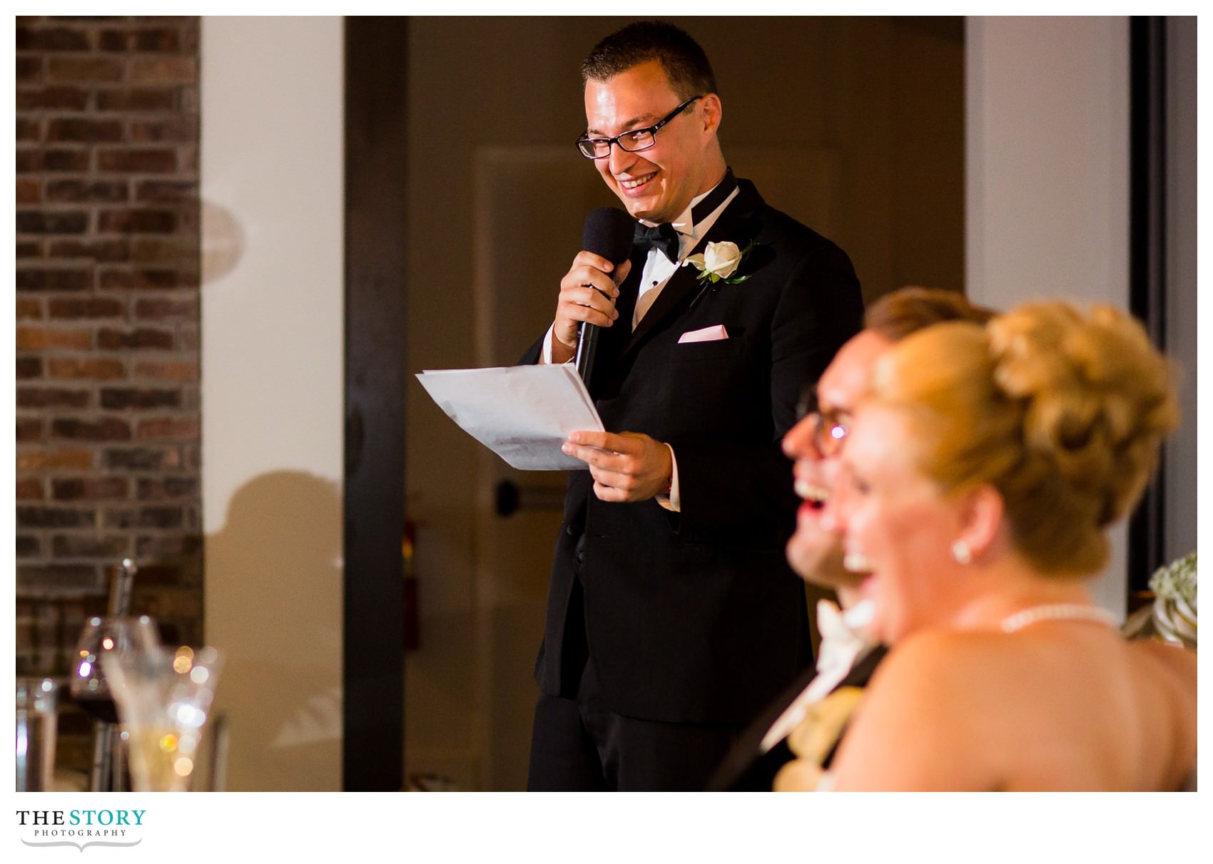 best man's speech at Sky Armory reception