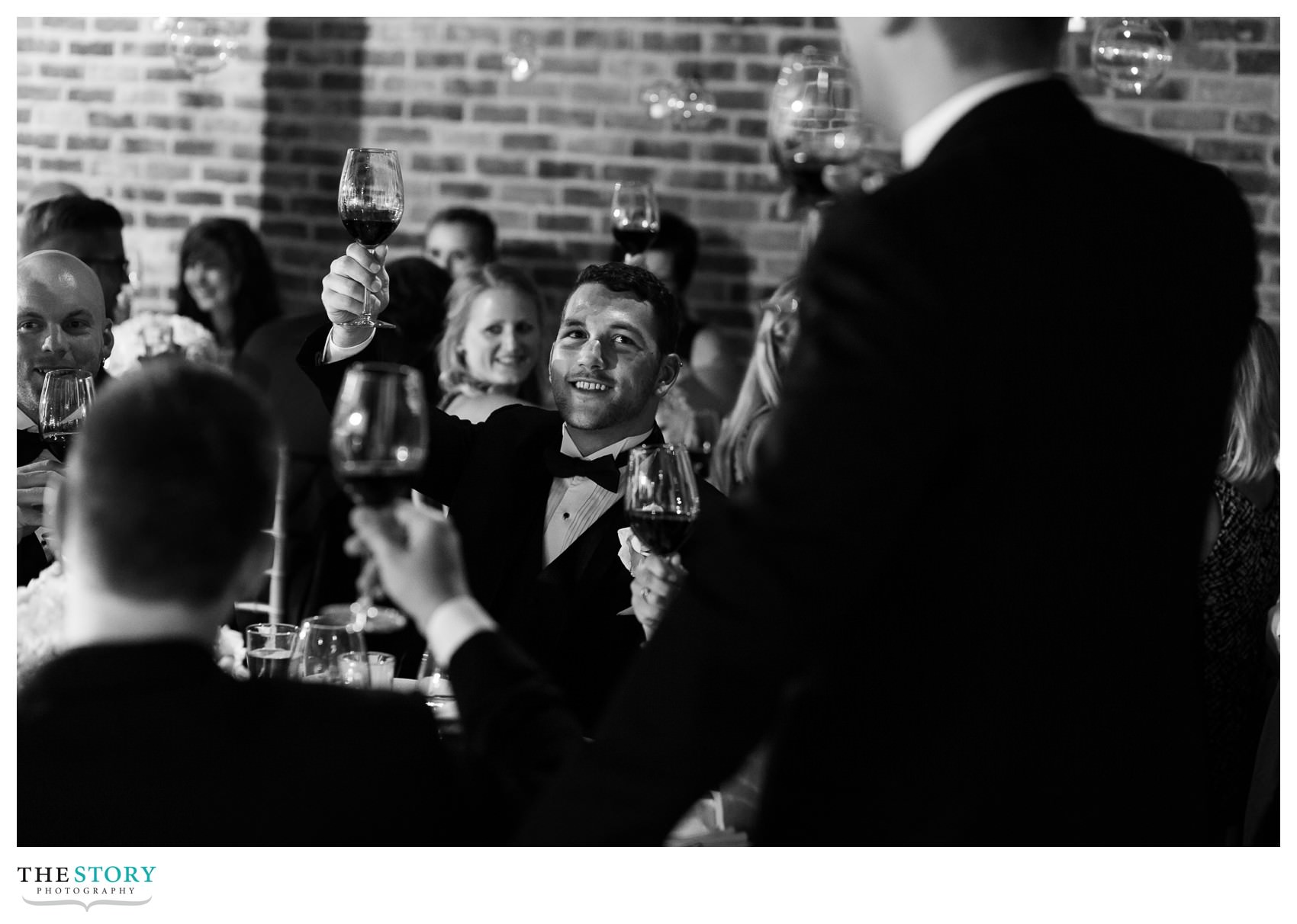 wedding toasts at Sky Armory