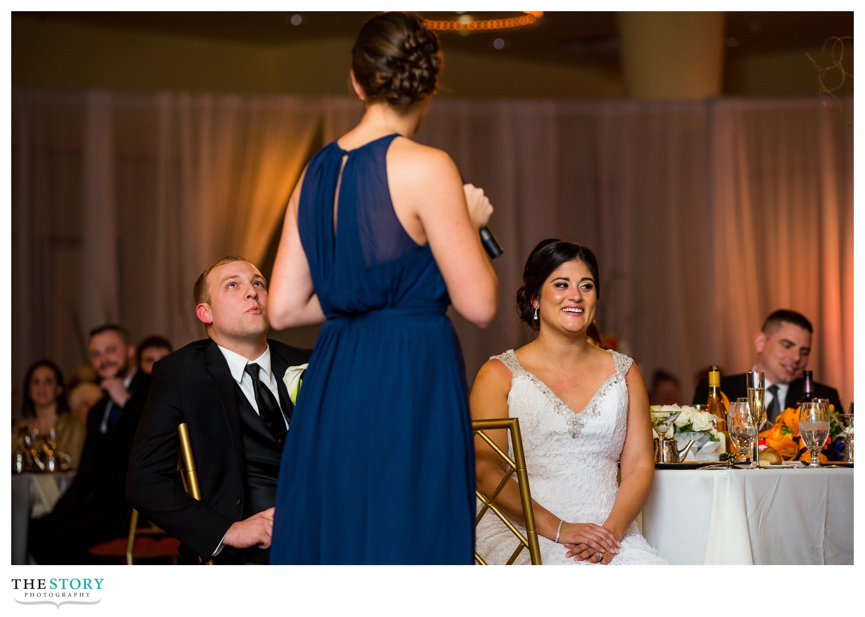 maid of honor speech at oncenter wedding reception