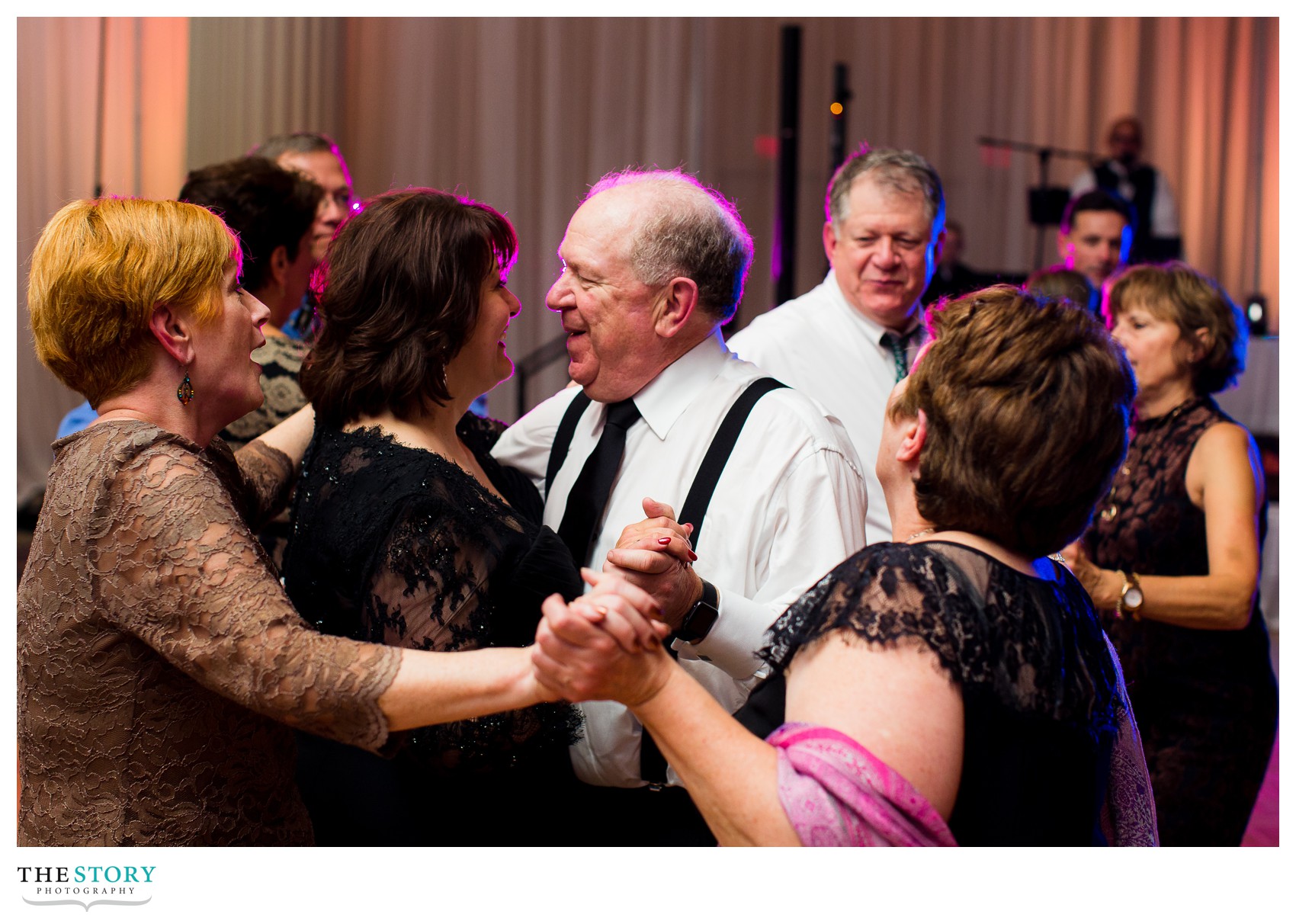 bride's parents dance at oncenter wedding reception