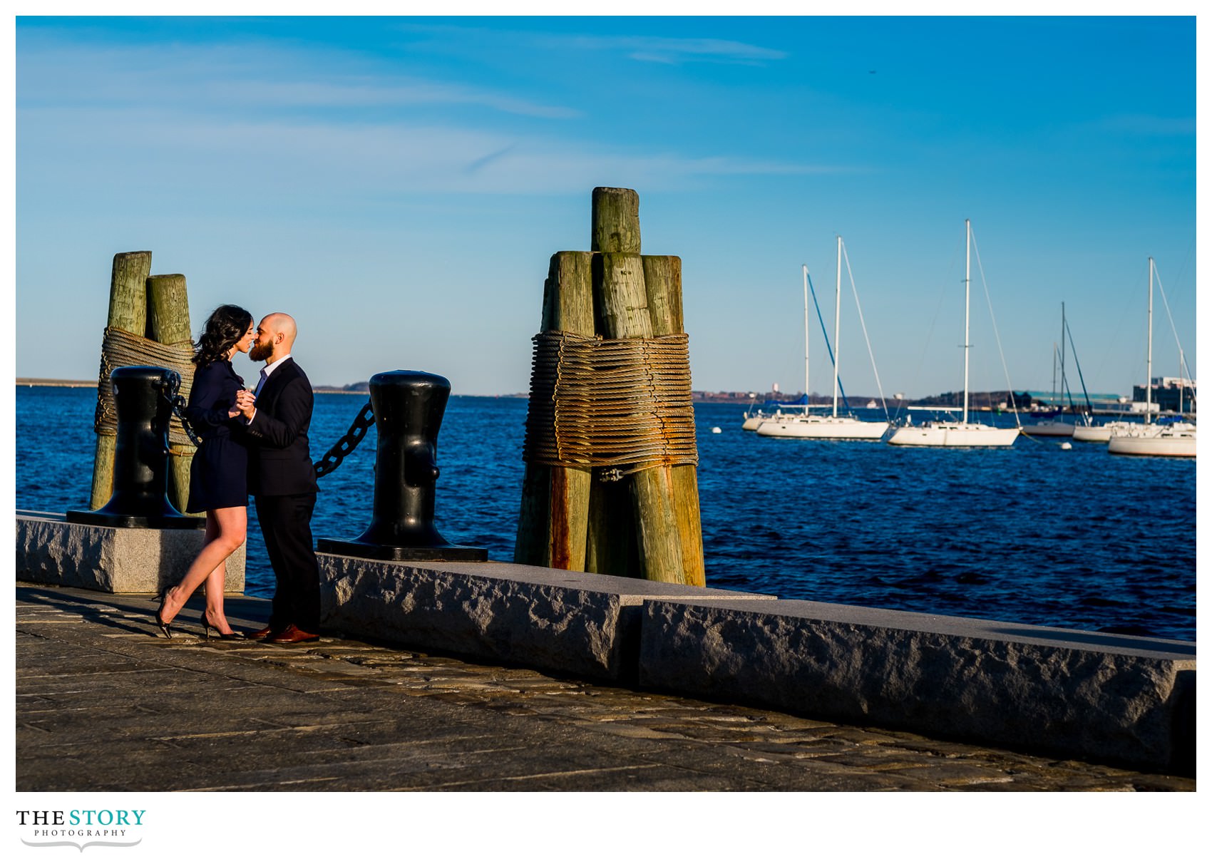 Boston Long Wharf engagement photography