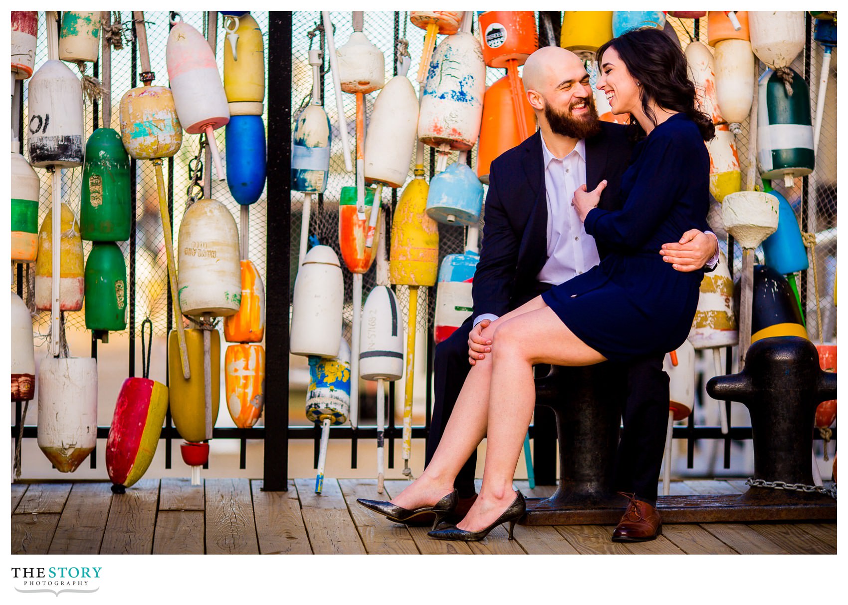 Boston engagement photos Long Wharf