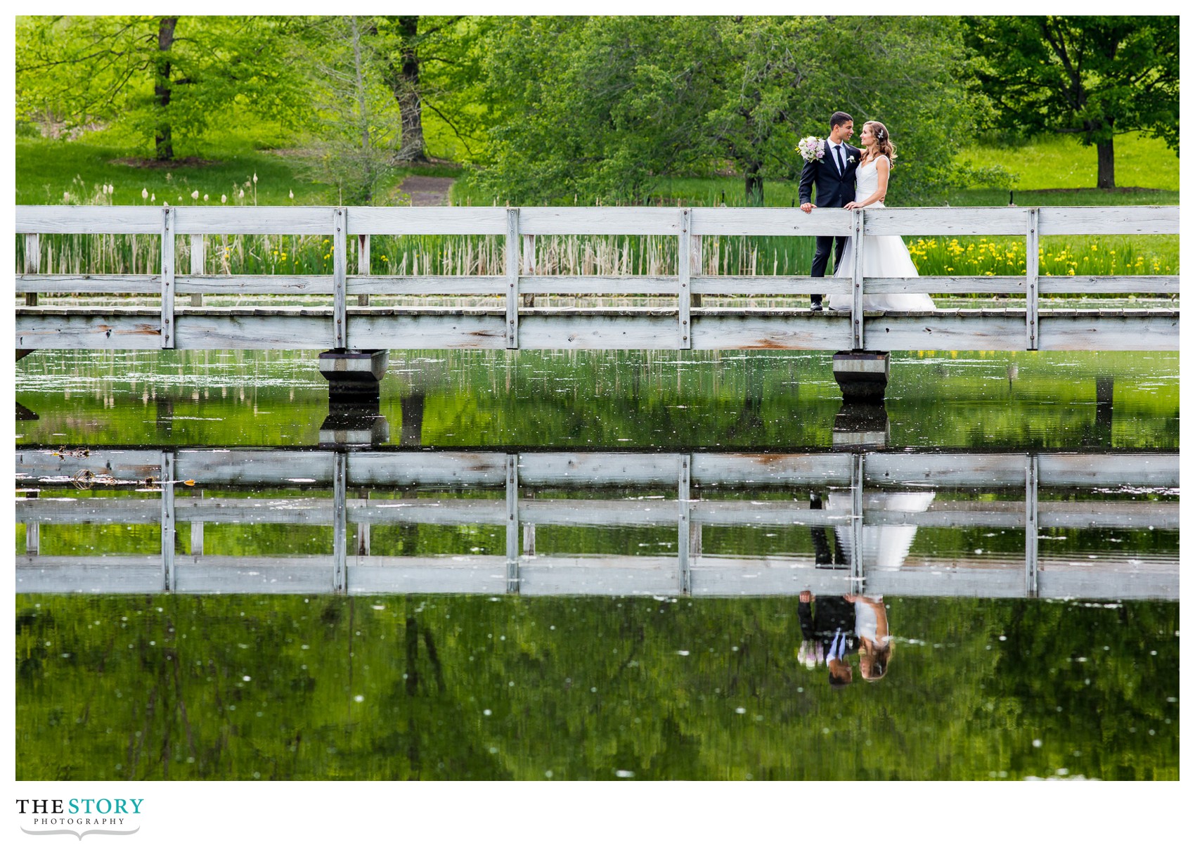 wedding photo at Cornell Plantations
