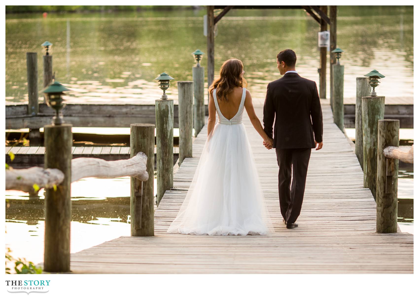 wedding photography on the dock at Ithaca Farmers Market