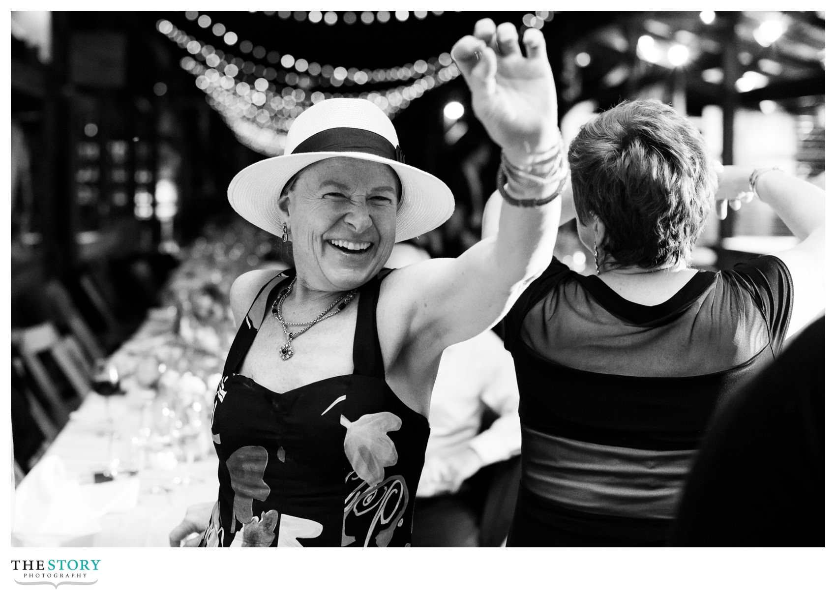 guests enjoying Ithaca Farmers Market wedding reception