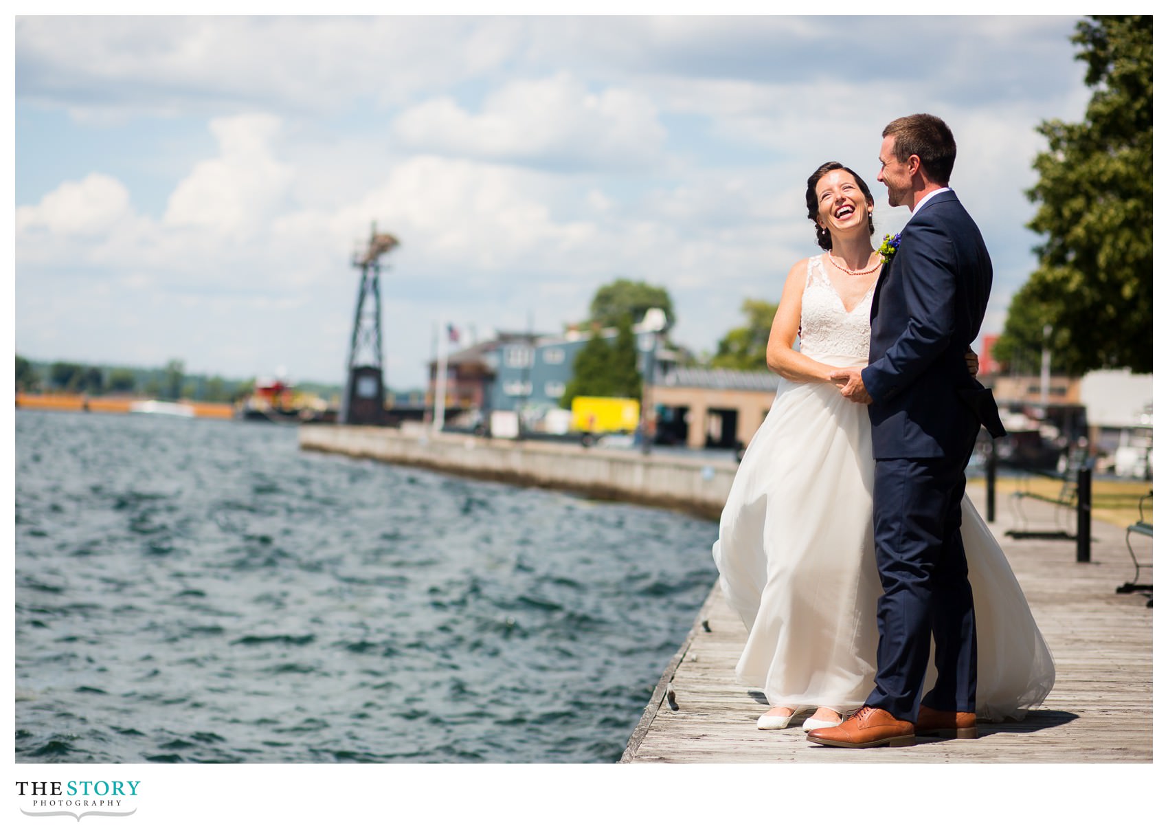 Clayton, NY wedding photos at Antique Boat Museum