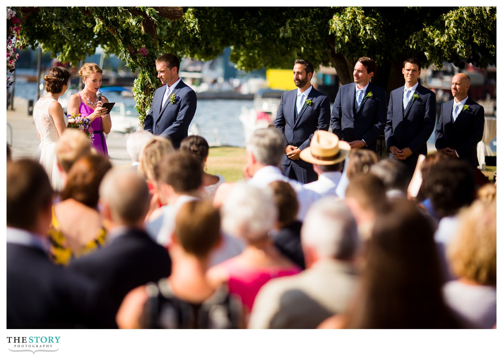 Clayton, NY wedding ceremony at Antique Boat Museum