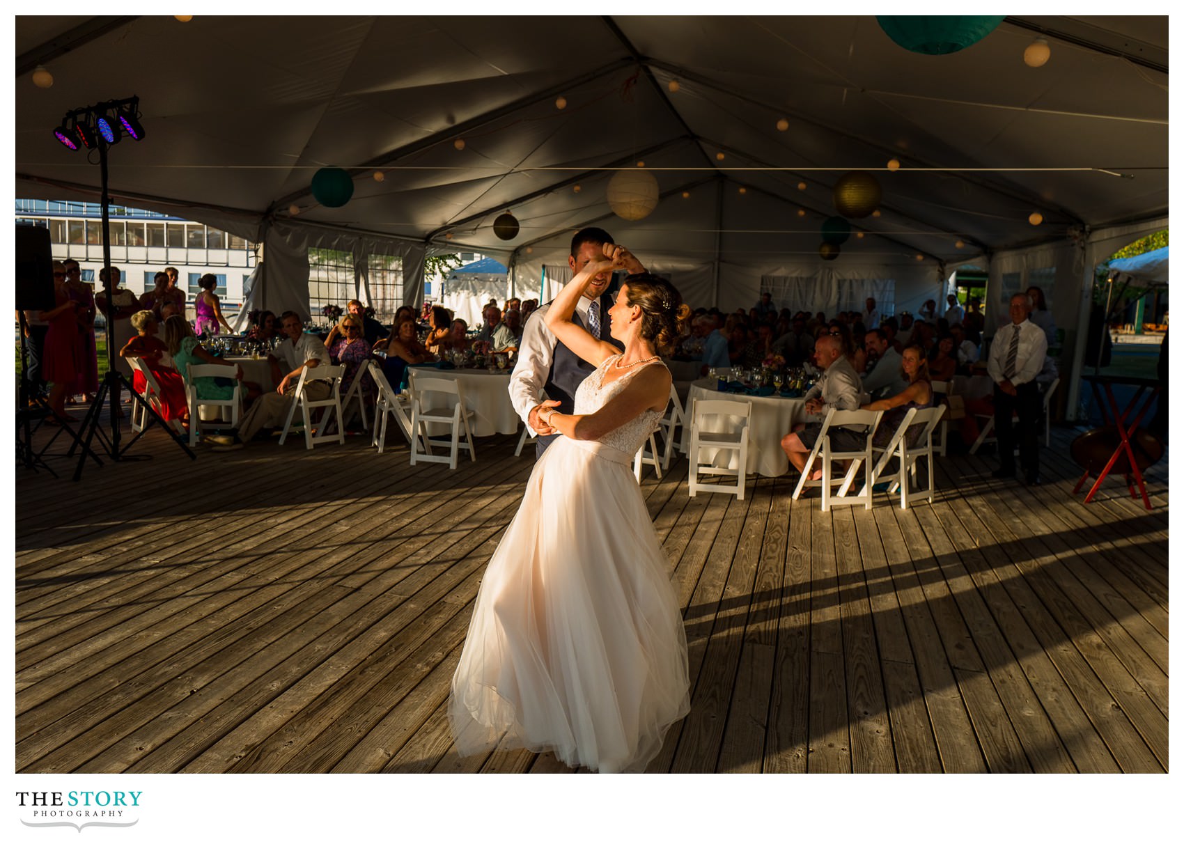 outdoor wedding reception in Clayton, NY