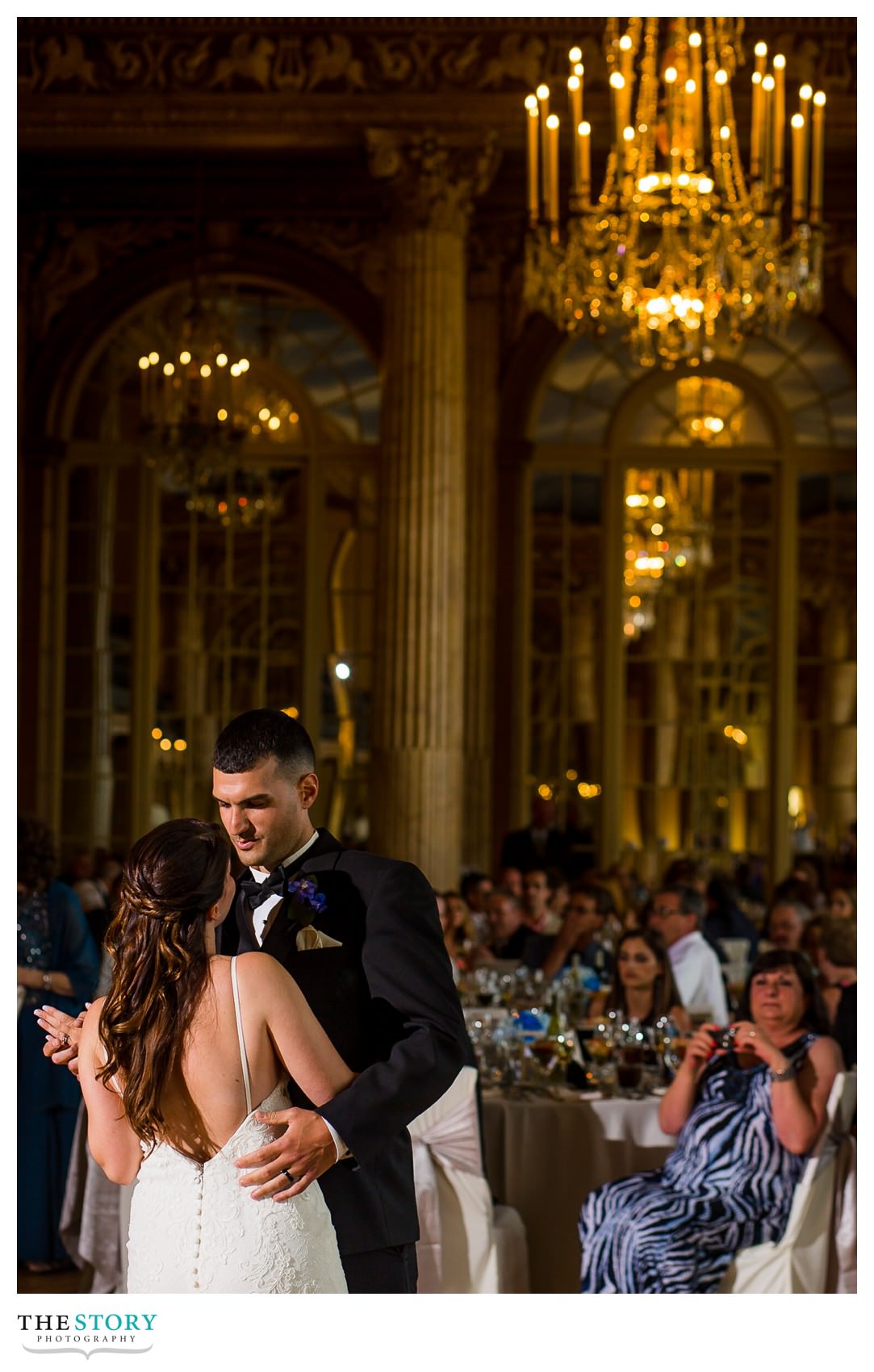 first dance at Marriott Syracuse Downtown wedding reception