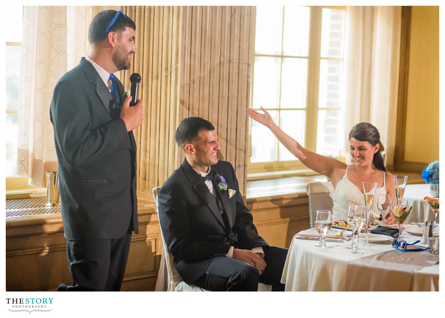 wedding reception speeches at Marriott Syracuse Downtown