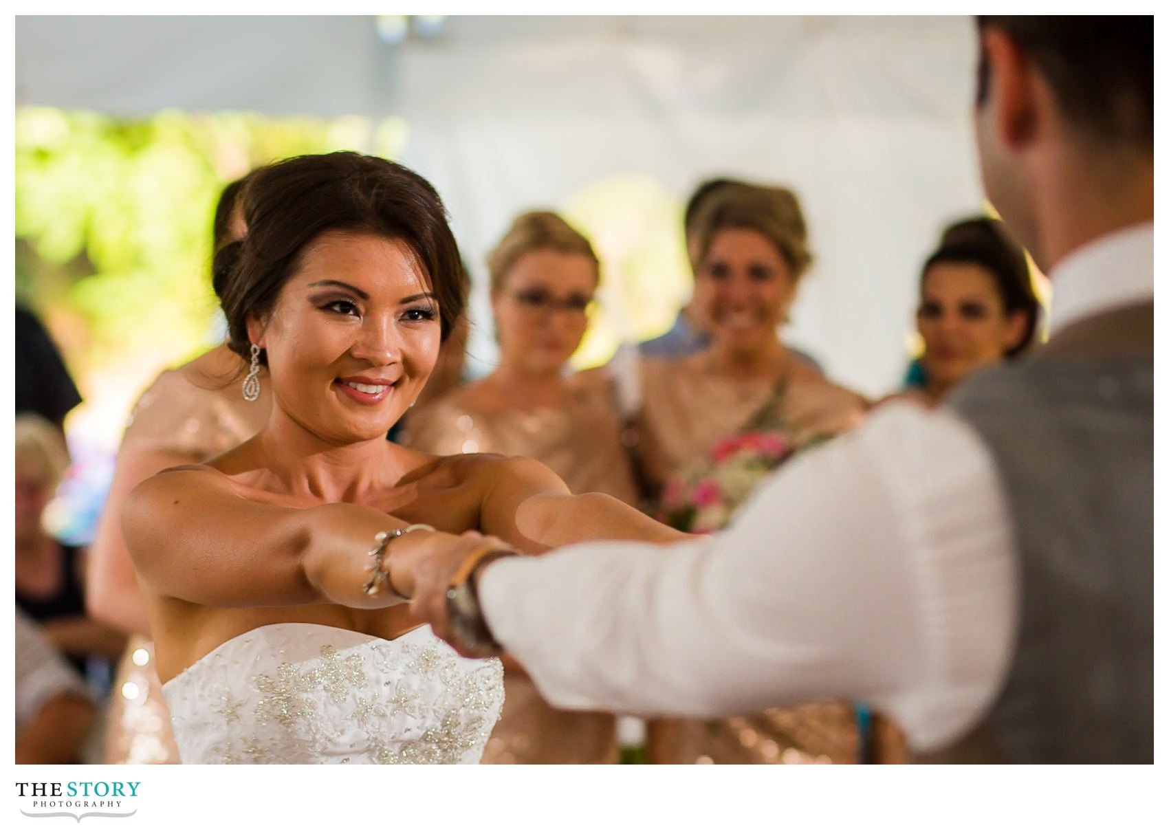 thousand islands tent wedding first dance