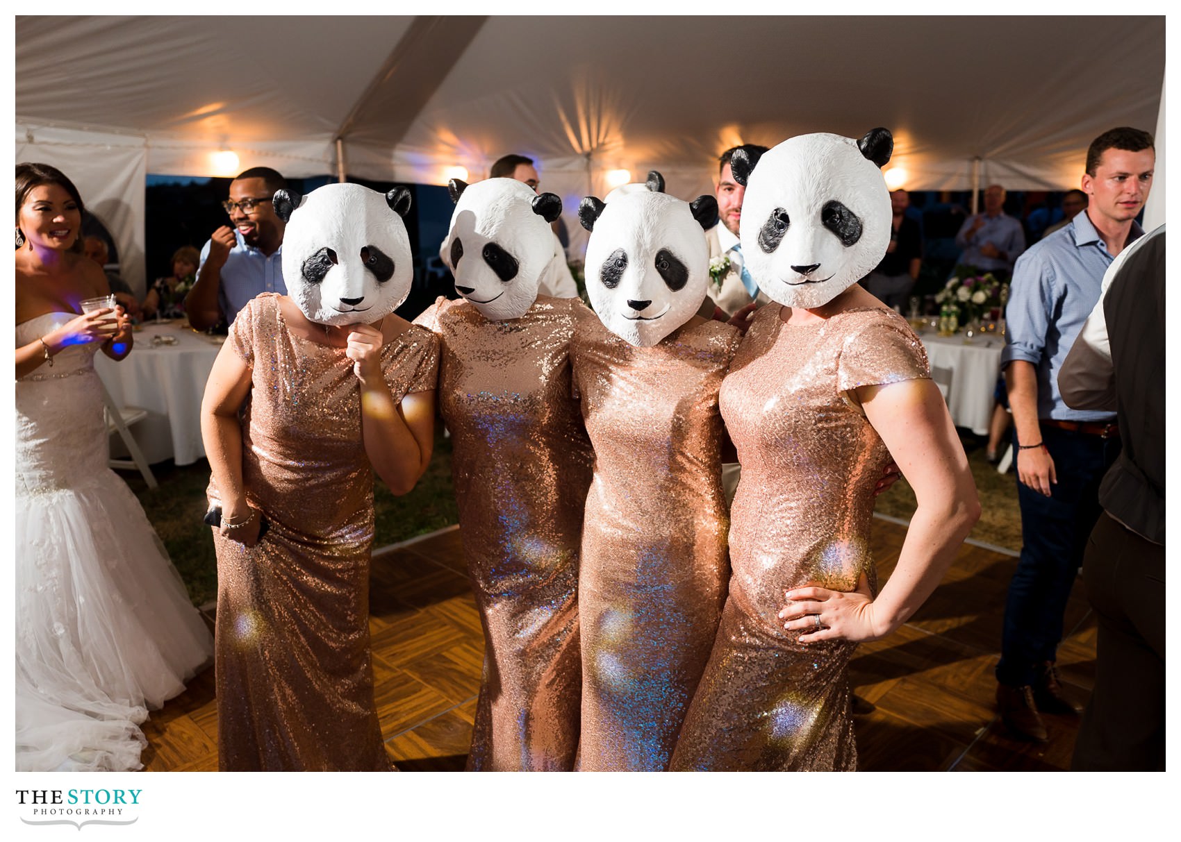 panda bridesmaids