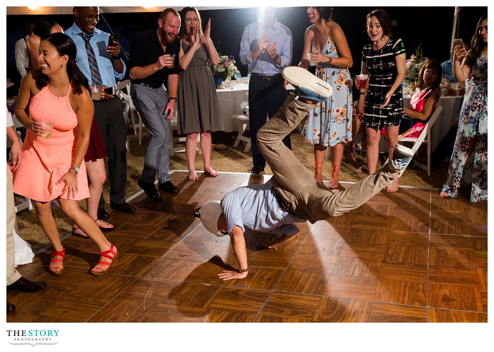 breakdancing wedding guest