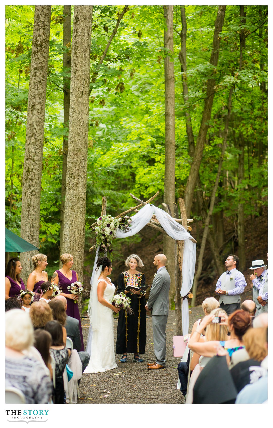 outdoor wedding ceremony at New Park Ithaca